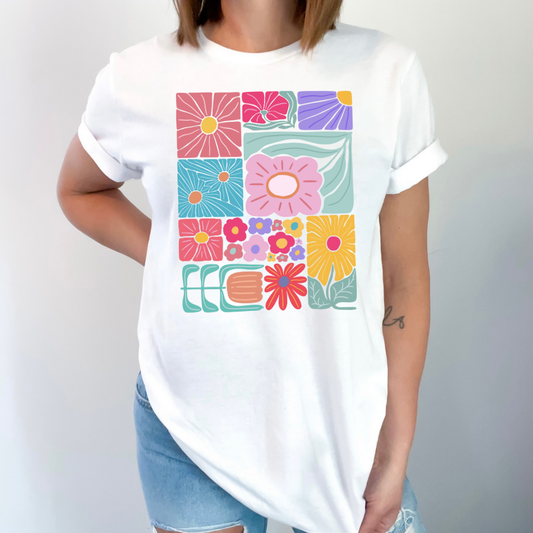 Abstract Flower Patchwork