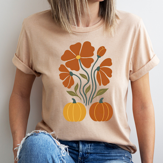 Boho Flower & Pumpkin