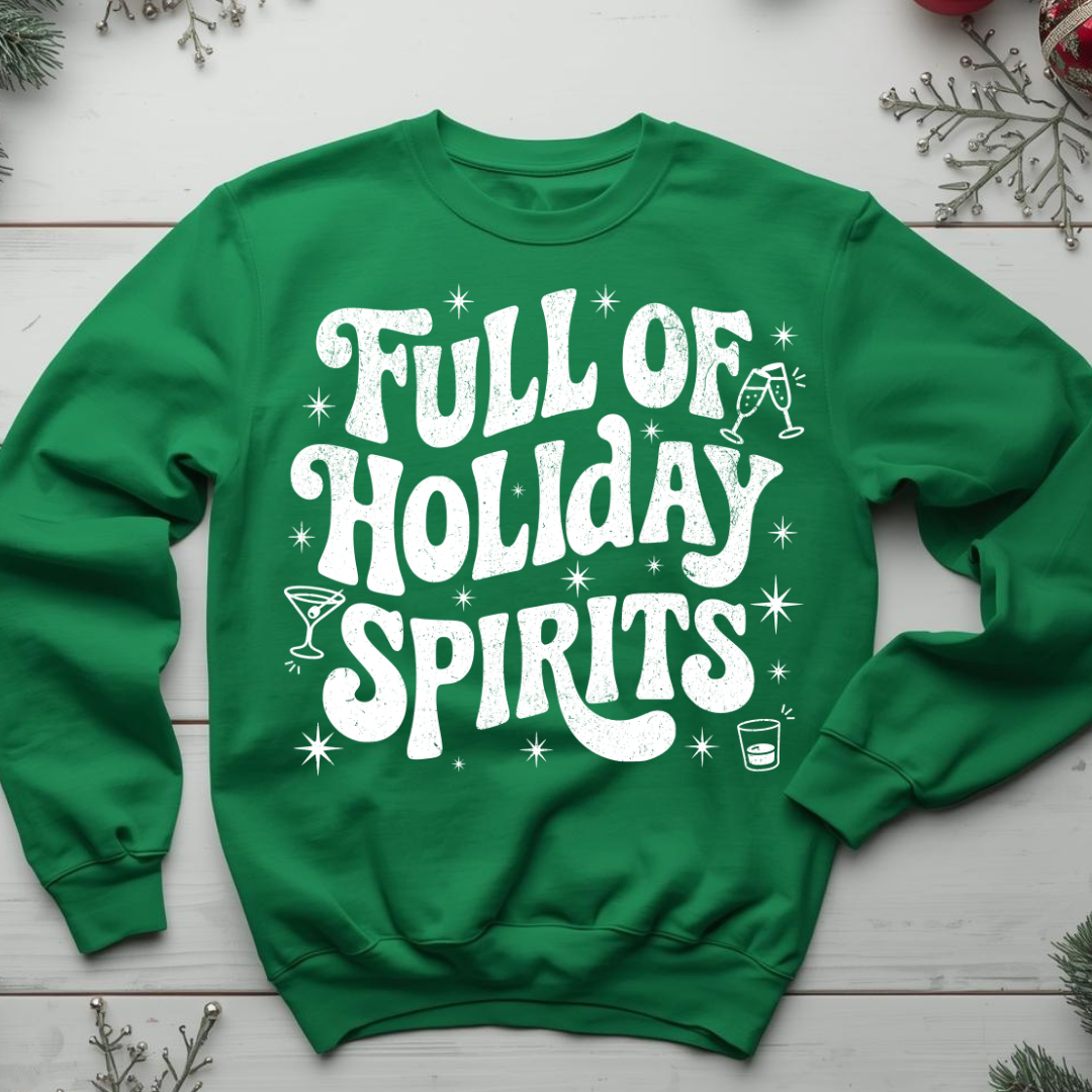 Full of Holiday Spirit White Grunge