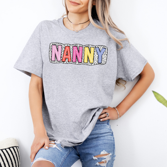 Nanny Outline Text