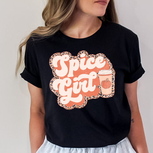 Pumpkin Spice Girl Retro Leopard