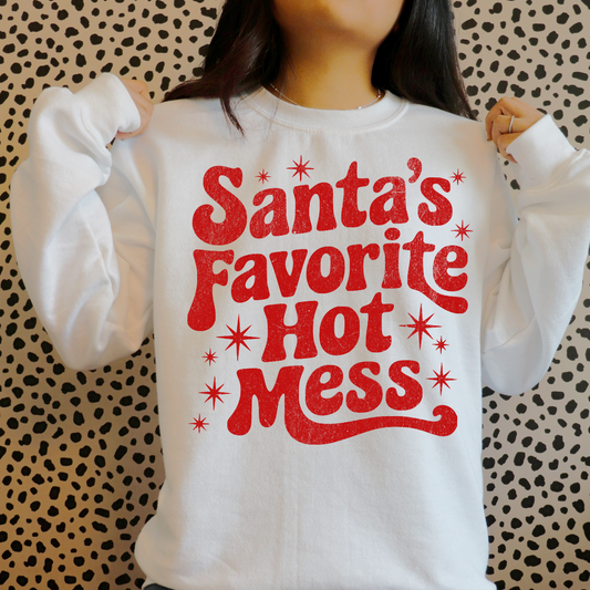 Santa's Favorite Hot Mess Red Grunge
