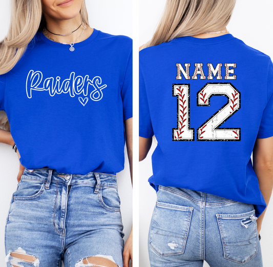 Raiders Cursive + Custom Name and Number